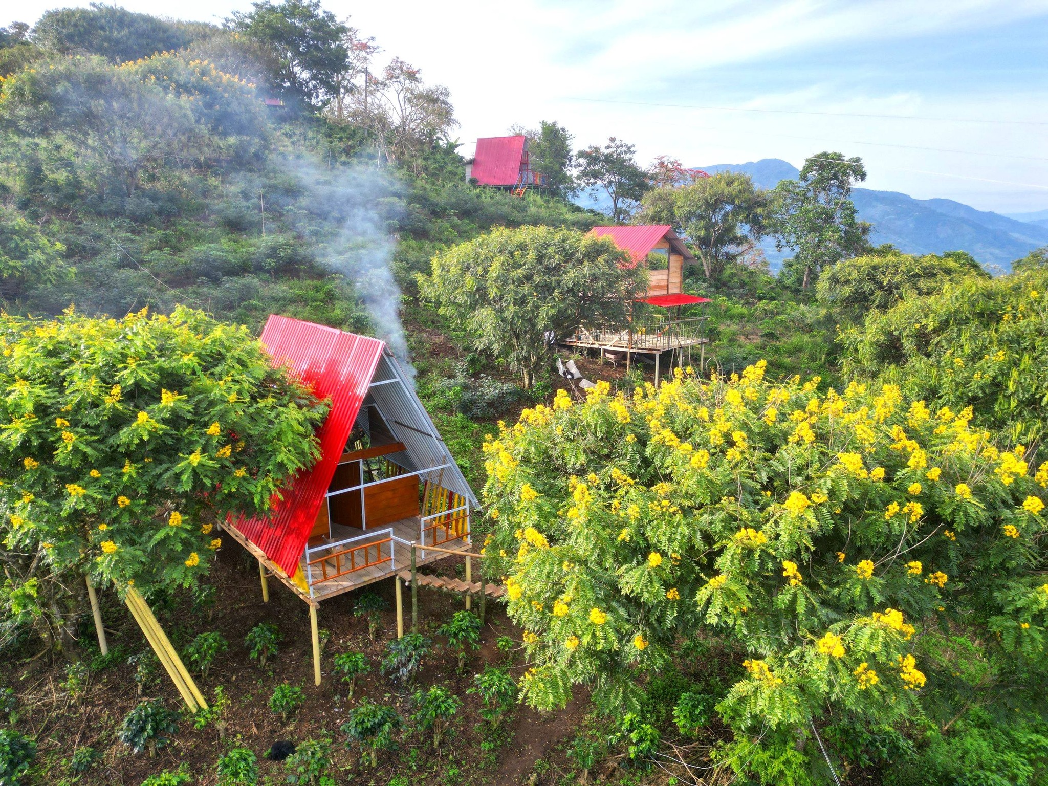 Cabañas Alpinas en las Nubes: Romance y el Puente de Colores en el Huila